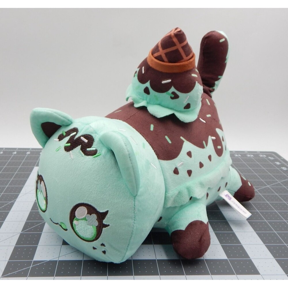 Aphmau Meemeows Ice Cream Series Mint Chip Cat plush 12 Inch Green Brown 2025